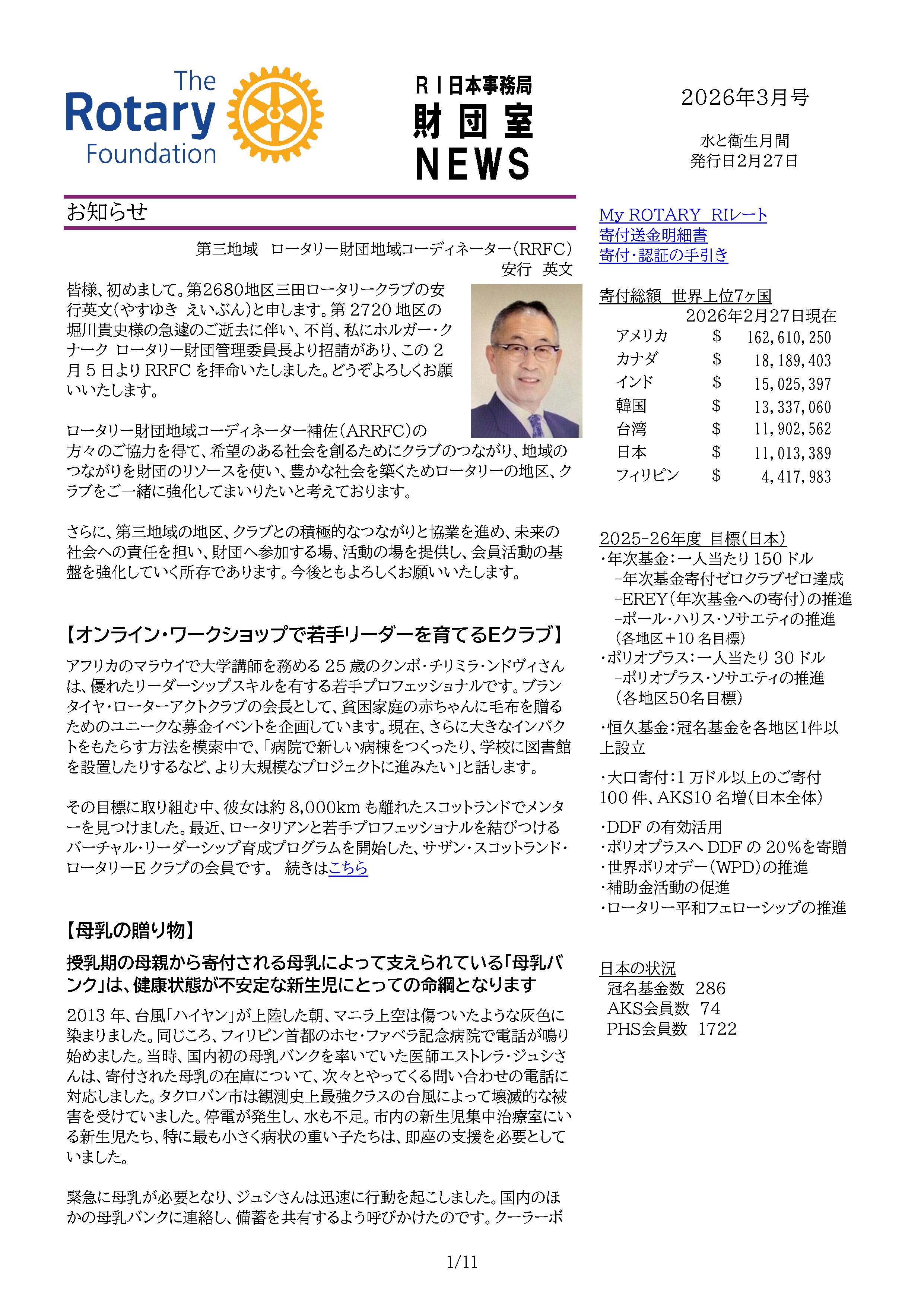 財団室ニュース